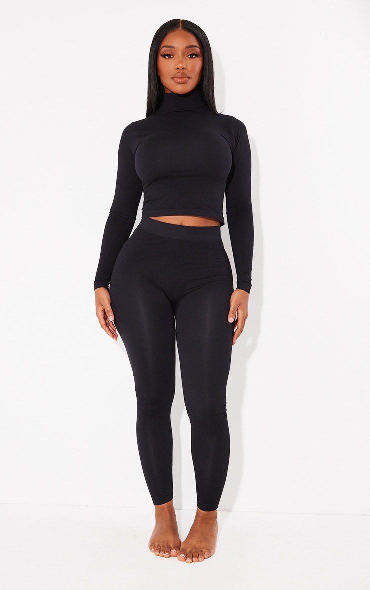 Pretty Little Thing Shape Black Sculpted High Waisted Leggings