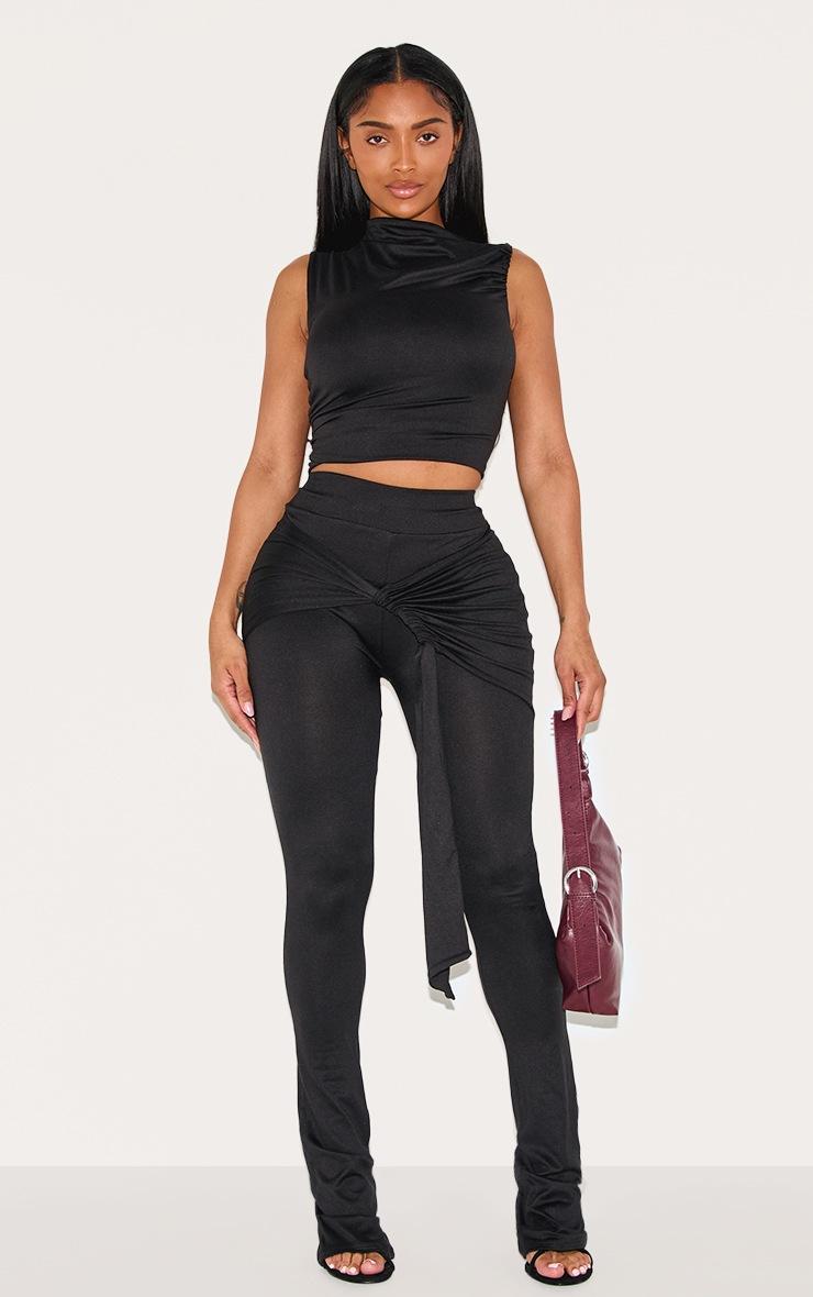 Pretty Little Thing Shape Black Super Soft Ruched Off The Shoulder Top