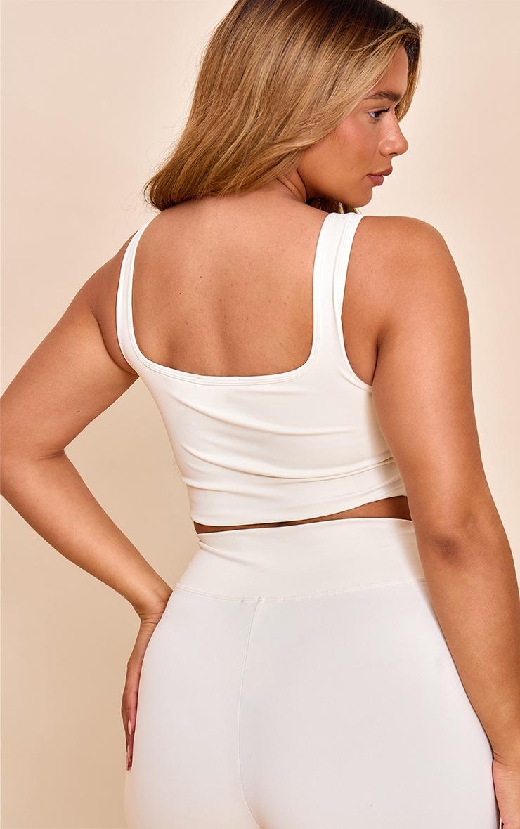 Pretty Little Thing Shape Butter Cream Active Sculpt Square Neck Cupped Sports Bra