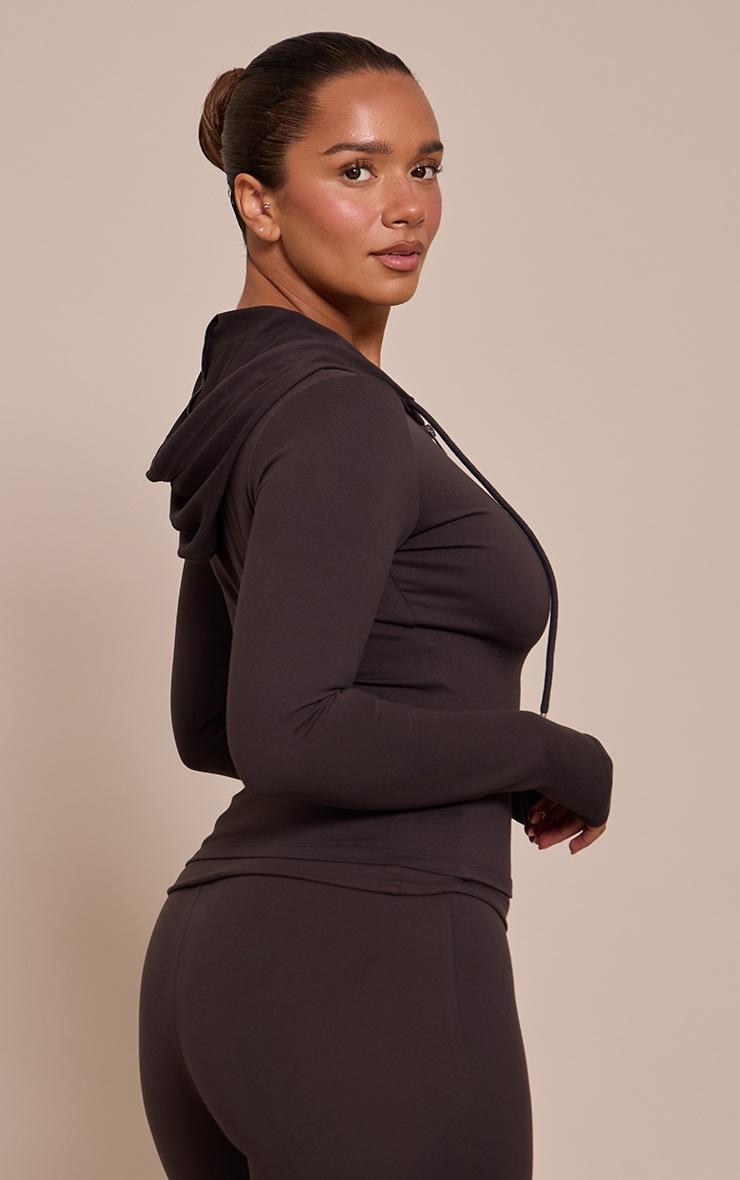 Pretty Little Thing Shape CHARCOAL Sculpt Zip UP Hoodie