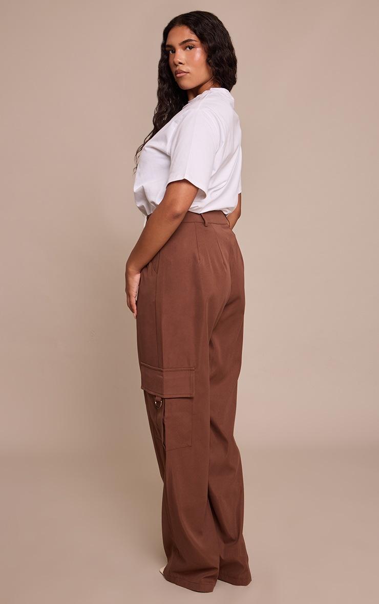 Pretty Little Thing Shape Chocolate Buckle Detail Cargo Wide Leg Pants