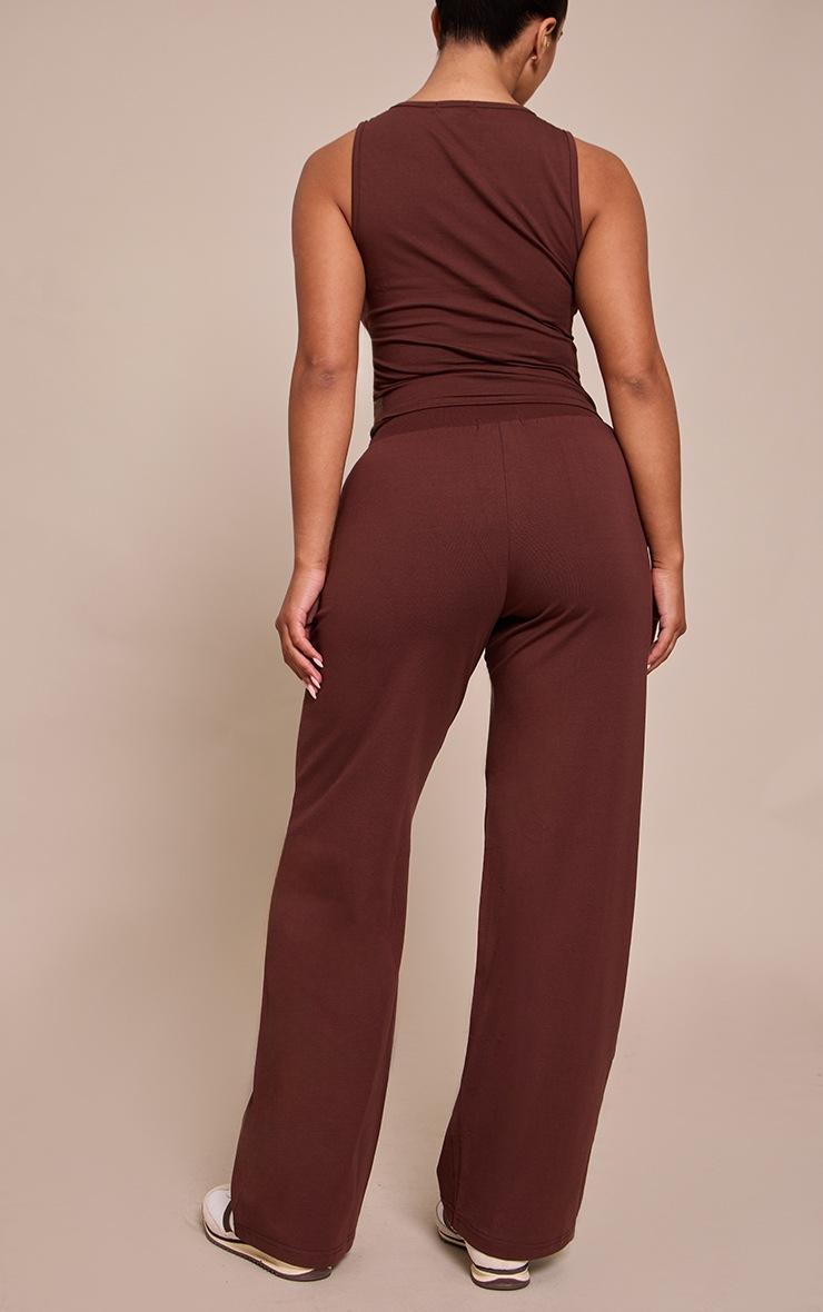 Pretty Little Thing Shape Chocolate Highwaisted Wide Leg Pants