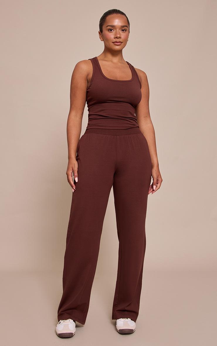 Pretty Little Thing Shape Chocolate Scoop Neck Vest Top