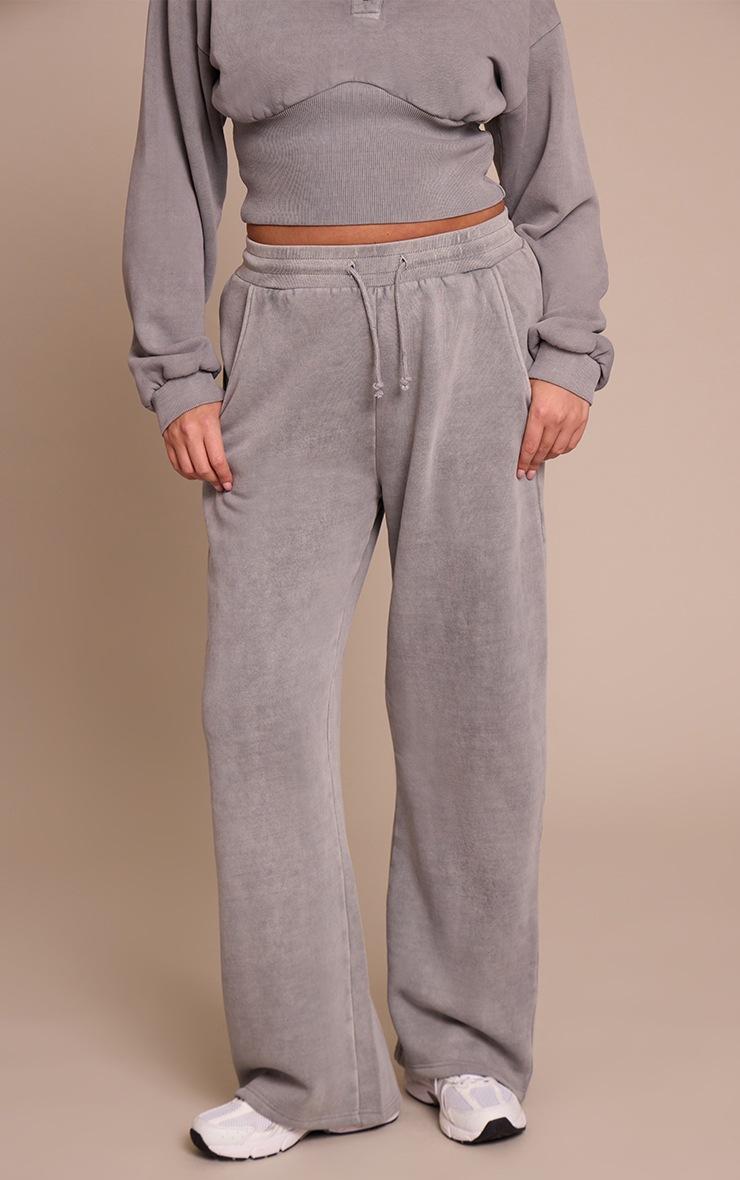Pretty Little Thing Shape Grey Marl Tie Waist Straight Leg Sweatpants