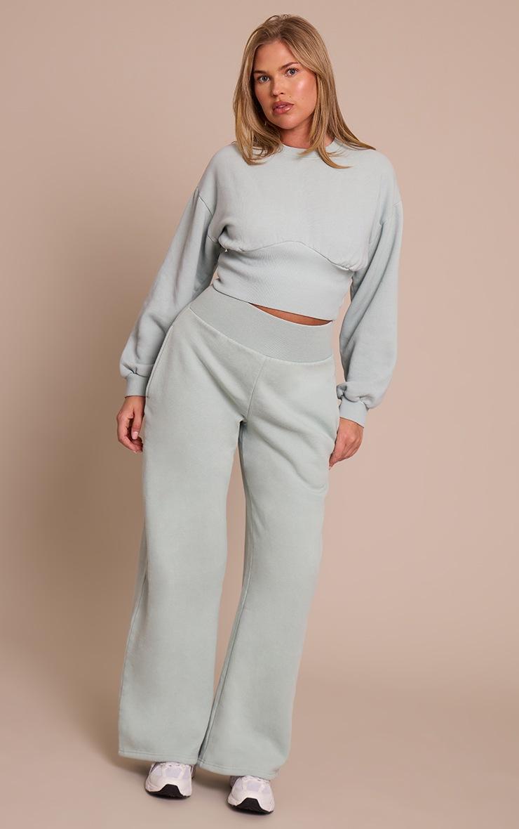 Pretty Little Thing Shape Mint Green Cinched Waist Sweatpant