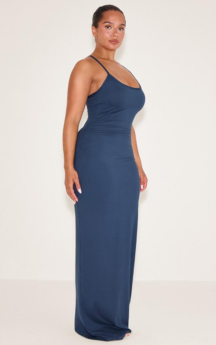 Pretty Little Thing Shape NAVY Built In Shapewear Sculpt Strappy Maxi Dress