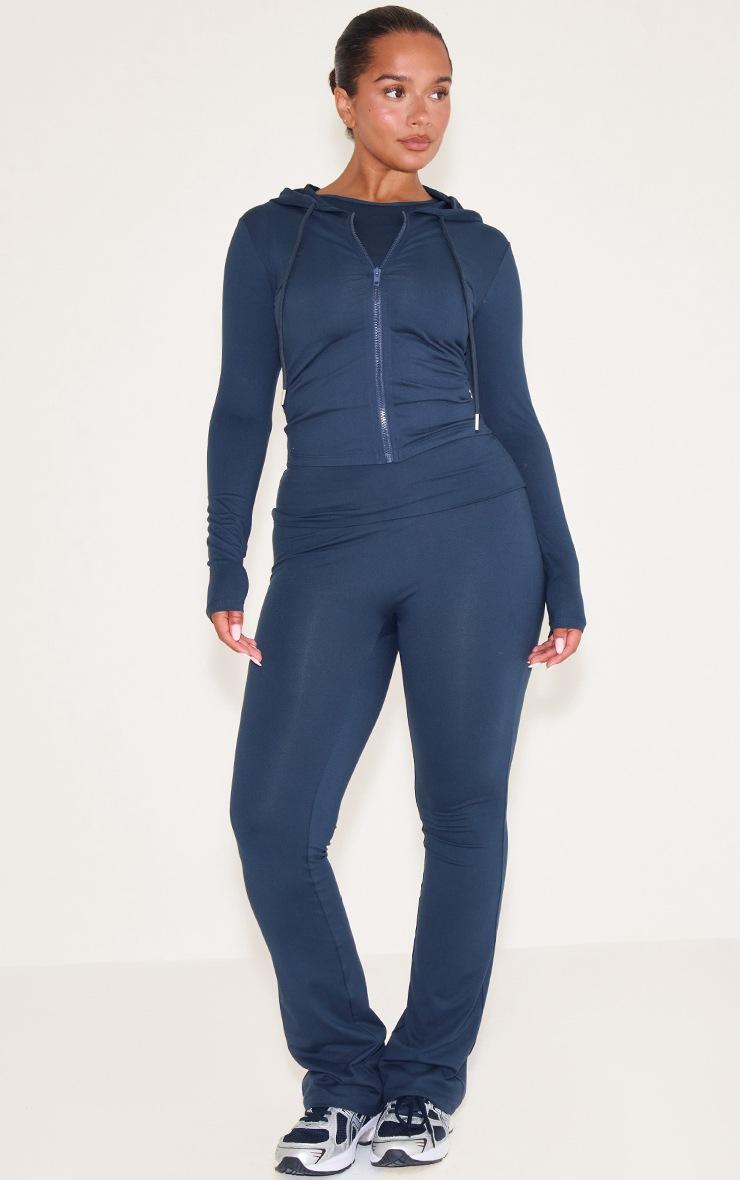 Pretty Little Thing Shape NAVY Sculpt ZIP UP Hoodie