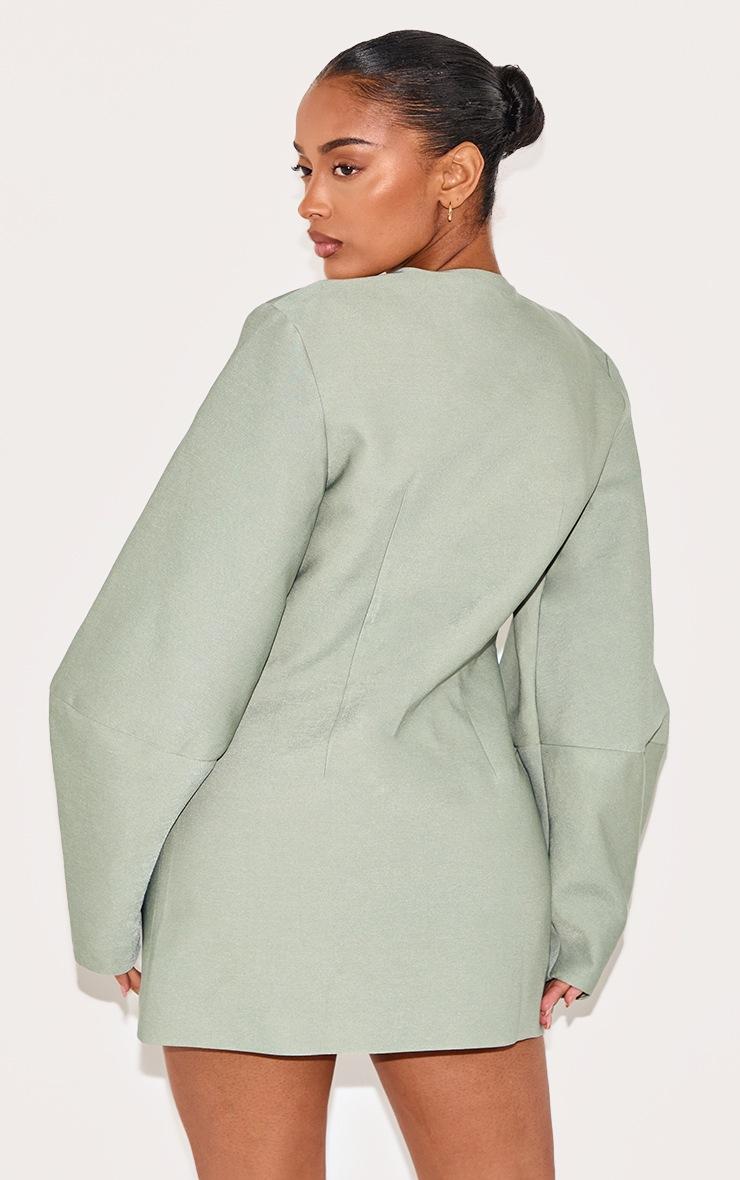 Pretty Little Thing Shape Olive Tailored Cocoon Sleeve A Line Blazer Dress