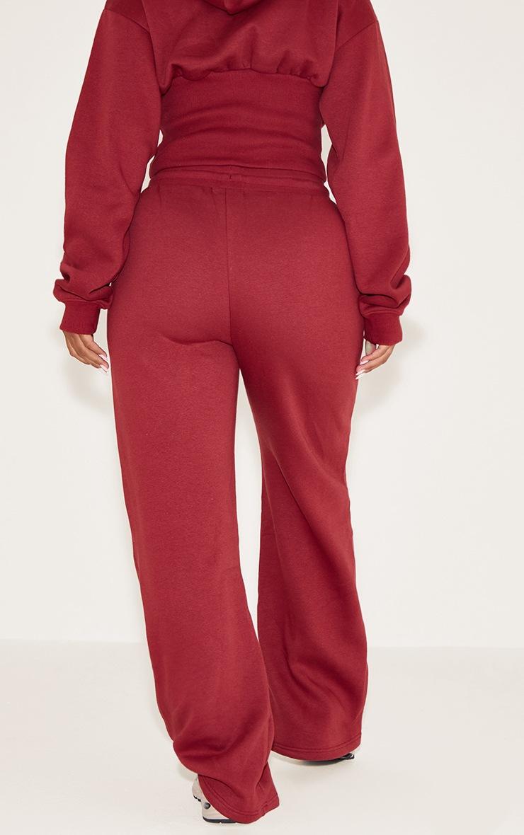 Pretty Little Thing Shape Rosewood Sweat Seam Detail Wide Leg Sweatpants