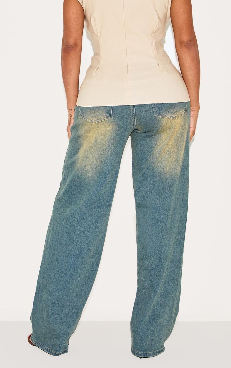 Pretty Little Thing Shape Vintage Wash Hourglass Stretch High Waisted Straight Leg Jeans