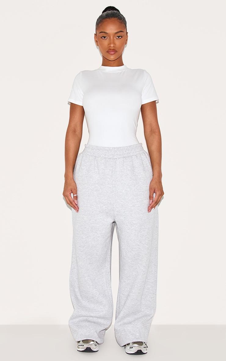 Pretty Little Thing Shape White Sculpted Short Sleeve Bodysuit