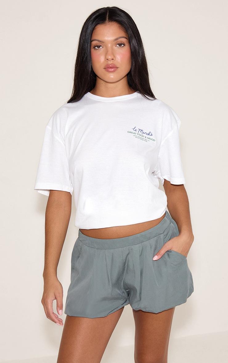 Pretty Little Thing Slate Grey Peachskin Puffball Shorts