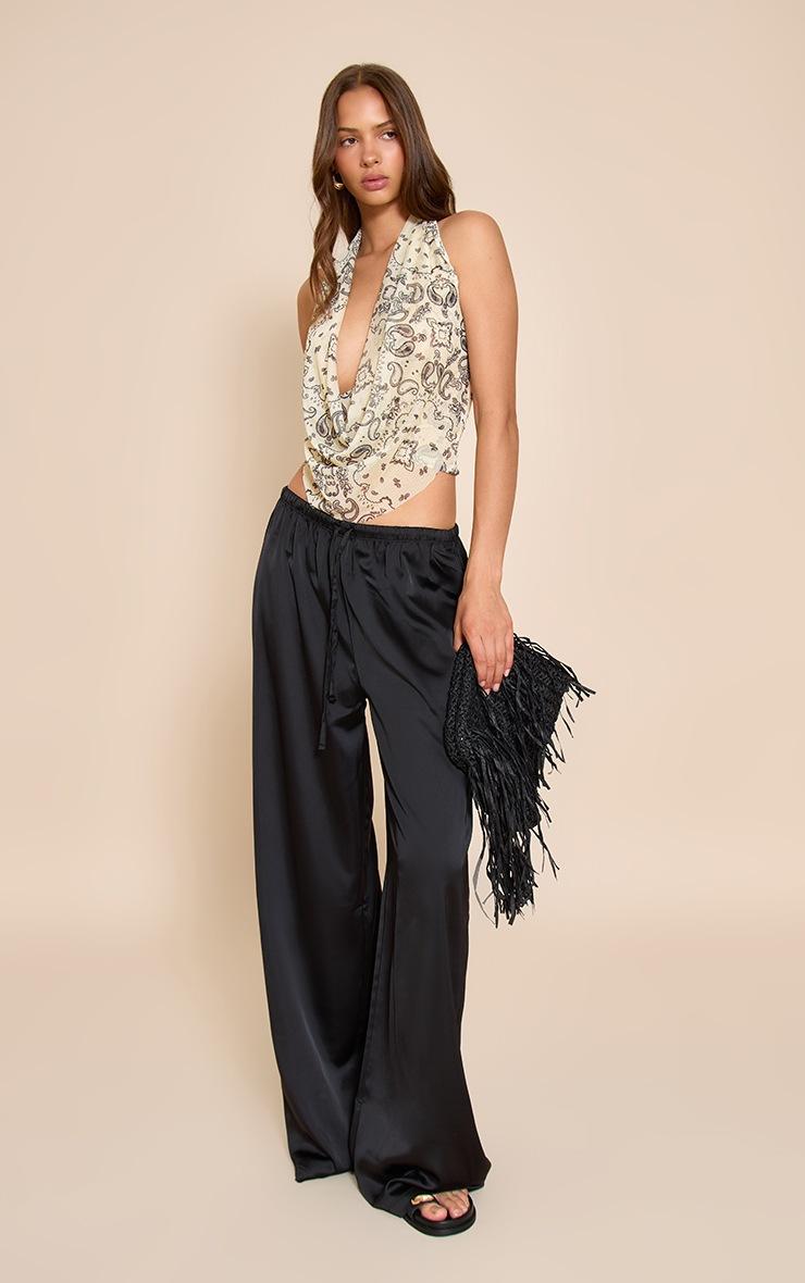 Pretty Little Thing Stone Bandana Printed Halter Neck Top