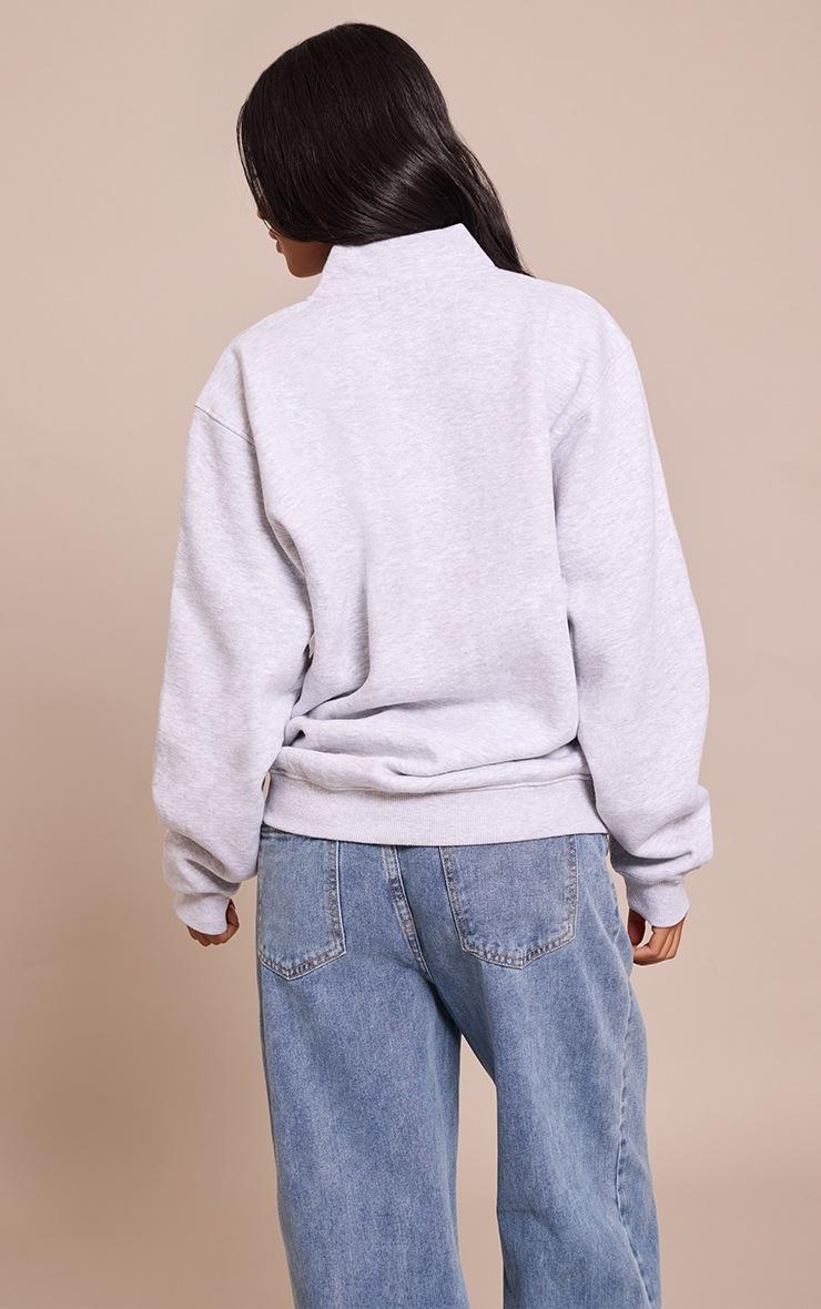 Pretty Little Thing Tall Ash Grey Funnel Neck Zip Sweatshirt