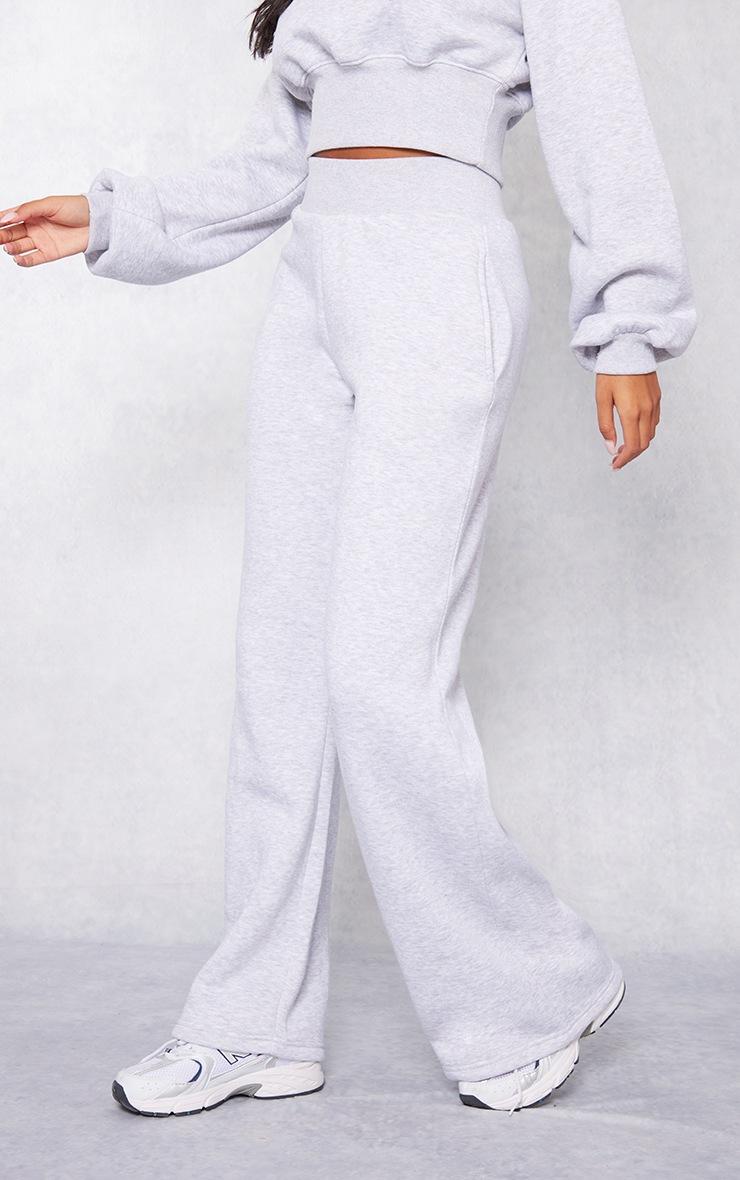 Pretty Little Thing Tall Ash Grey Wide Leg Sweatpant