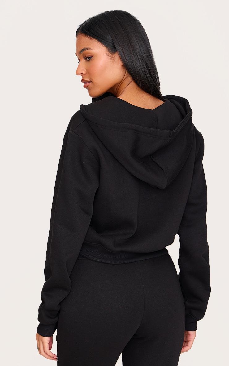 Pretty Little Thing Tall Black Cropped Drawstring Hoodie