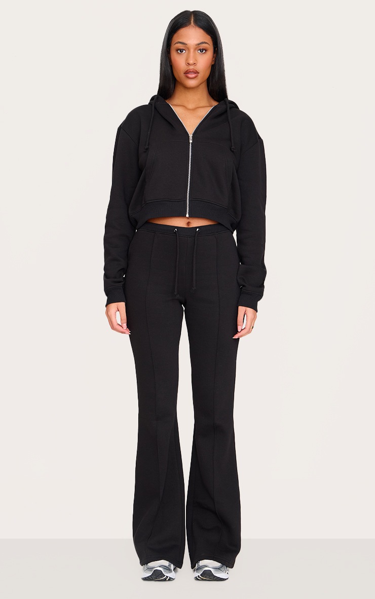 Pretty Little Thing Tall Black Cropped Drawstring Hoodie