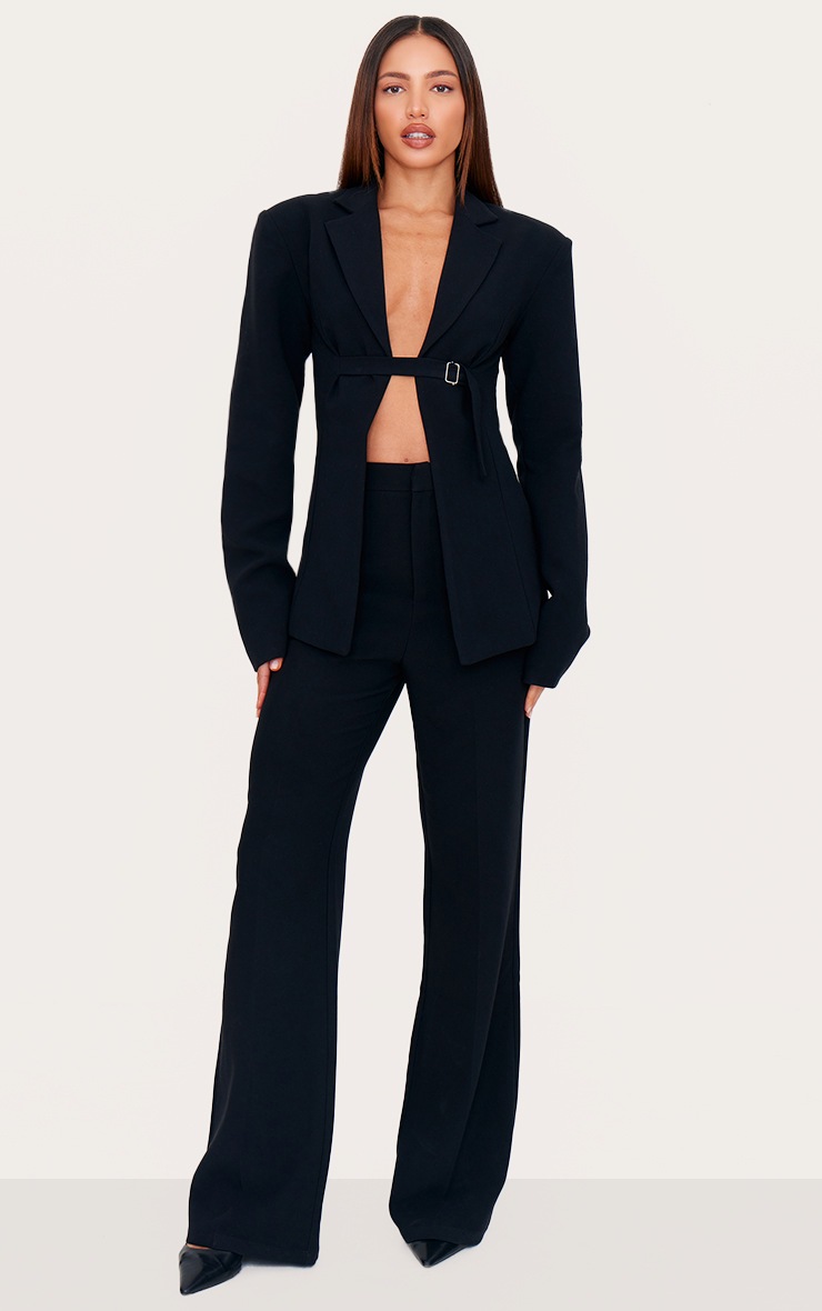 Pretty Little Thing Tall Black High Waisted Tailored Pants