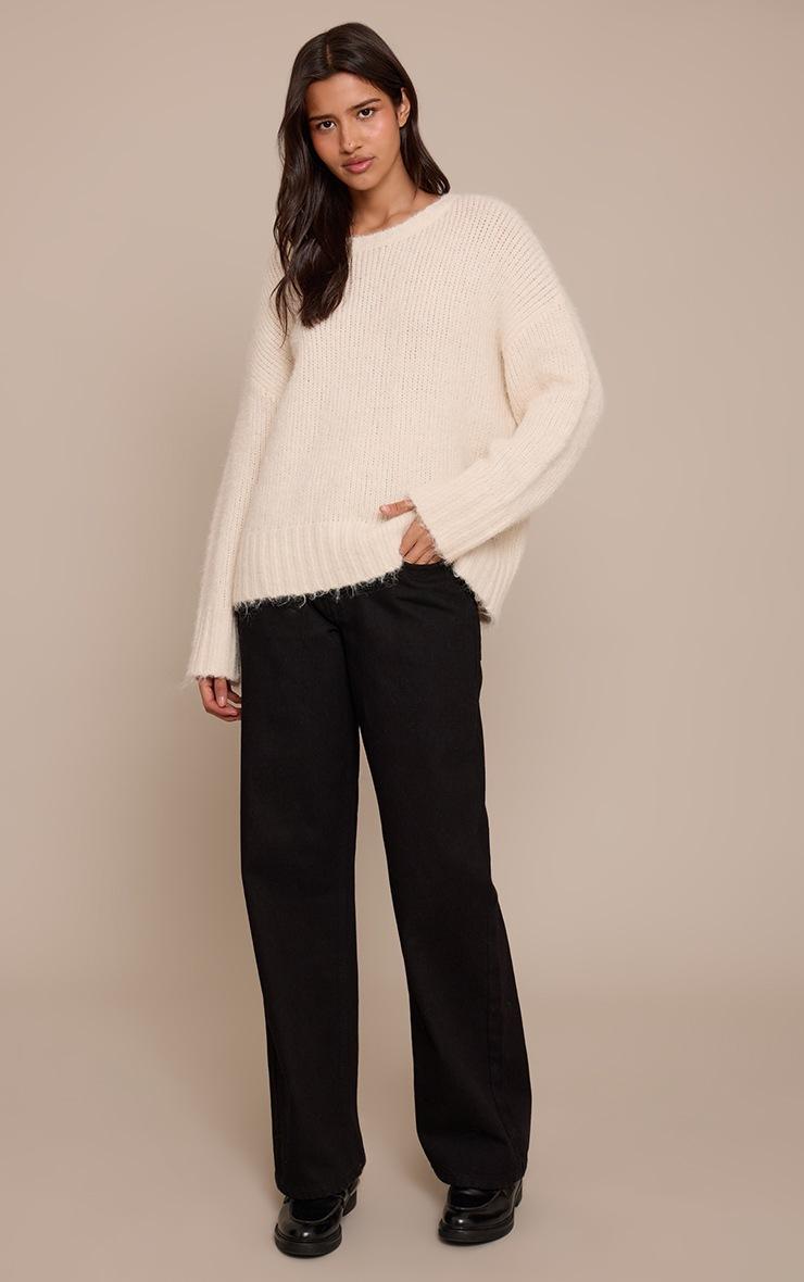 Pretty Little Thing Tall Black Mid Rise Wide Leg Jeans