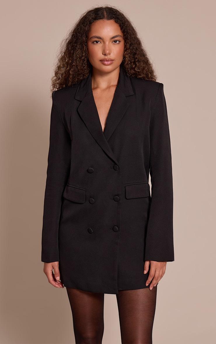 Pretty Little Thing Tall Black Oversized Blazer Dress