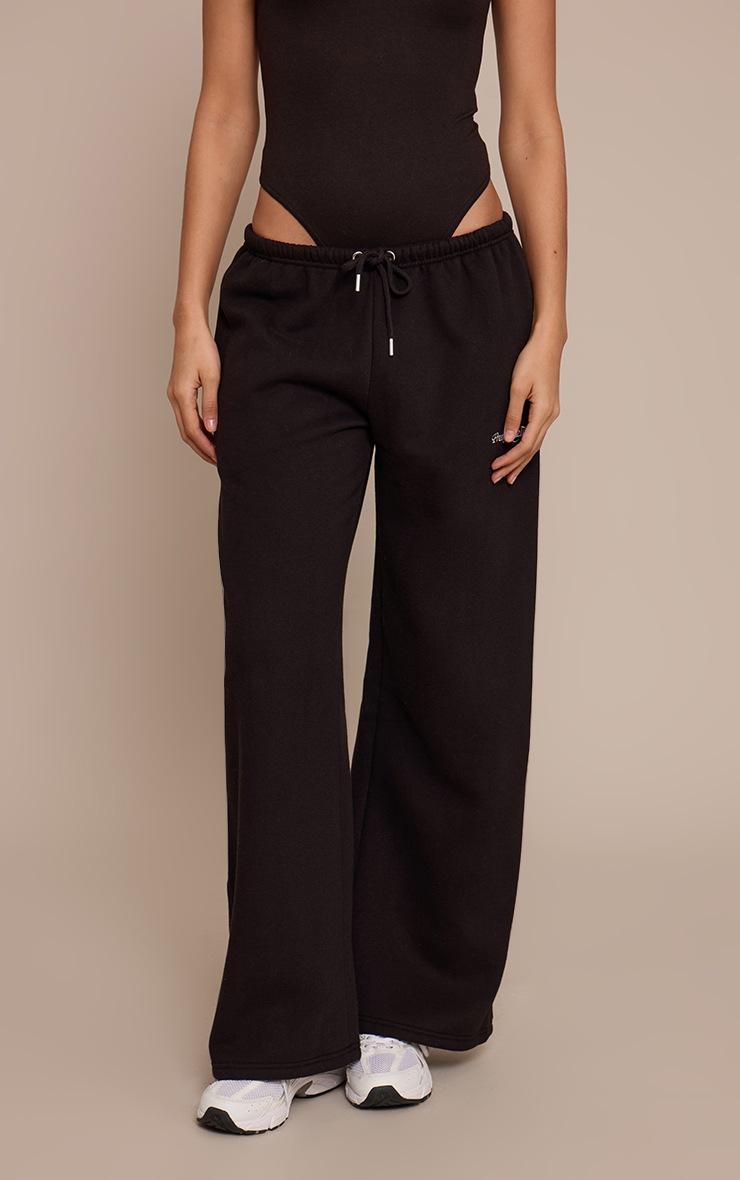 Pretty Little Thing Tall Black Prettylittlething Wide Leg Sweatpants