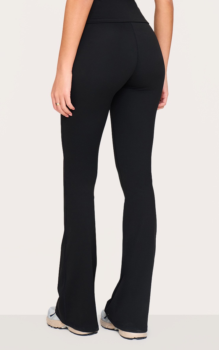 Pretty Little Thing Tall Black Sculpt High Waisted Flared Yoga Pants