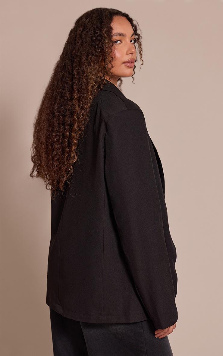 Pretty Little Thing Tall Black Seam Detail Structured Oversized Blazer