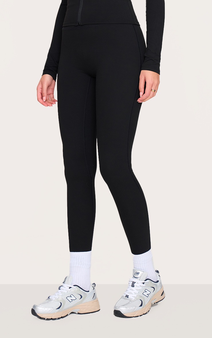 Pretty Little Thing Tall Black Snatched Sculpt High Waisted Gym Leggings
