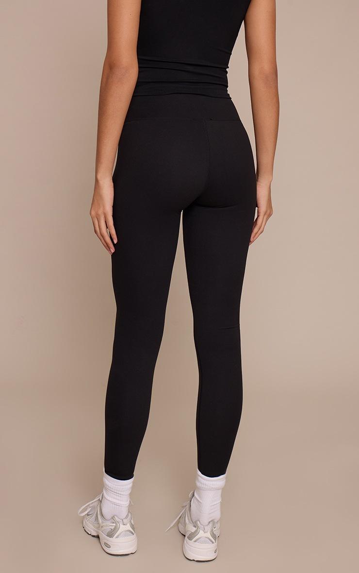 Pretty Little Thing Tall Black Snatched Sculpt Wrap Over Leggings