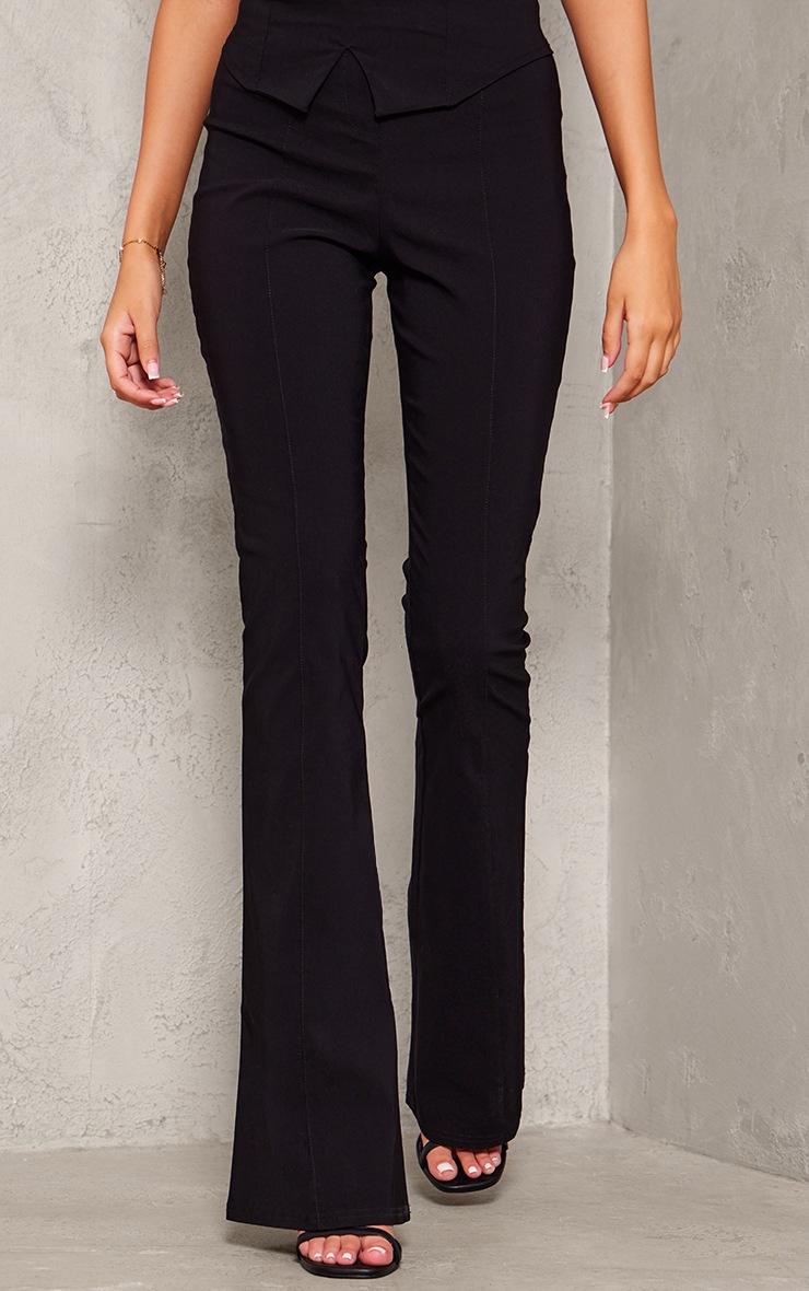 Pretty Little Thing Tall Black Stretch Woven Flared Pants