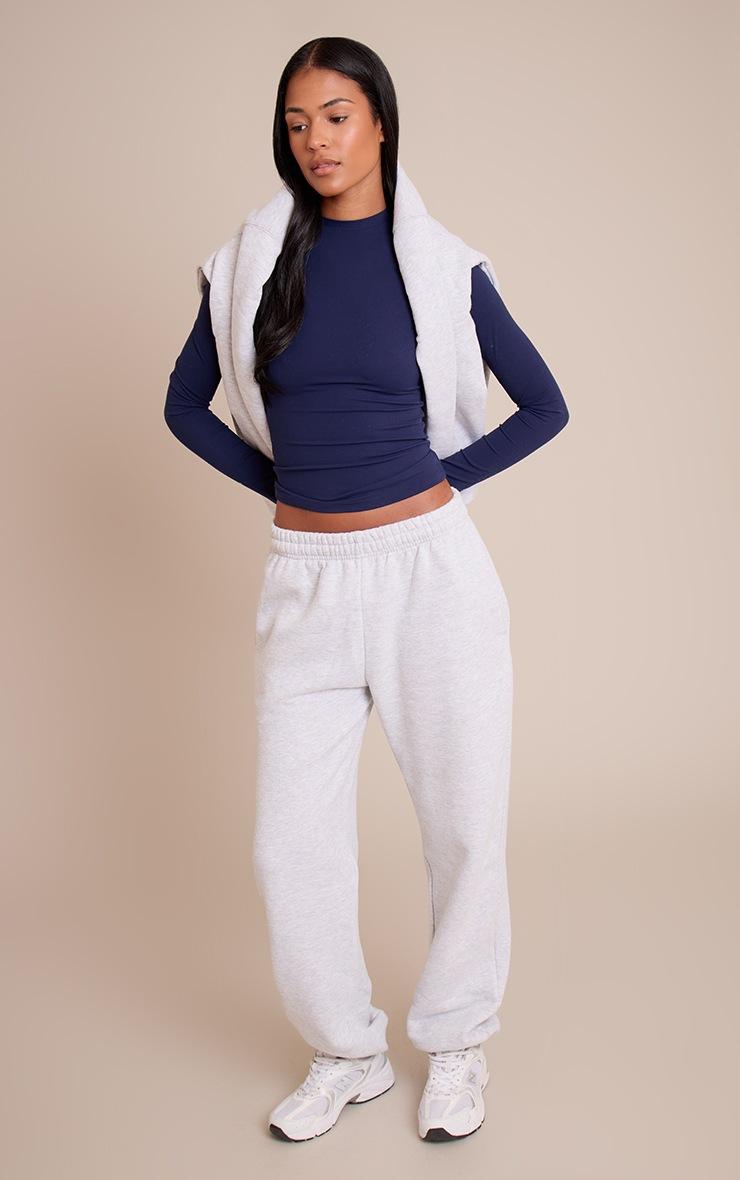 Pretty Little Thing Tall Blue Snatched Sculpt Long Sleeve T Shirt