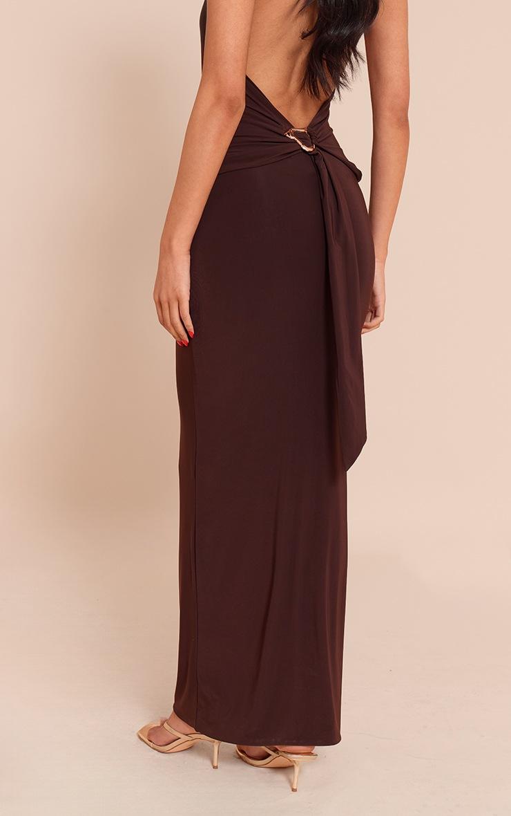 Pretty Little Thing Tall Chocolate Matte Sculpt Mid Rise Maxi Skirt