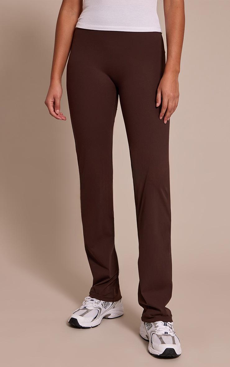Pretty Little Thing Tall Coffee Snatched Sculpt Flare Pants