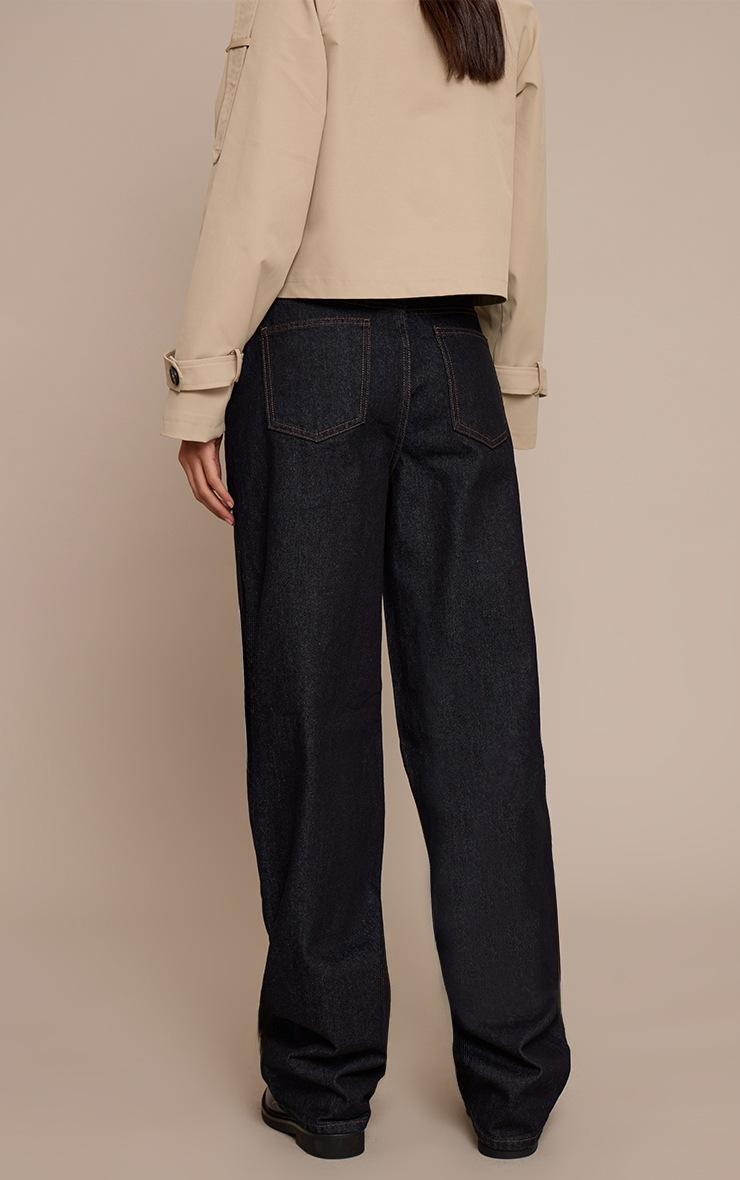 Pretty Little Thing Tall Dark Indigo High Waist Boyfriend Jeans