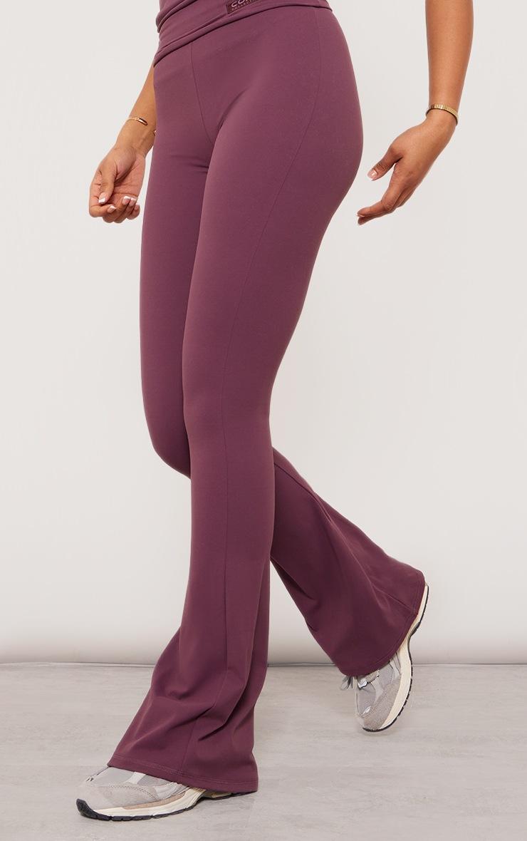 Pretty Little Thing Tall Eggplant Core Collection Tab Snatched Sculpt Foldover Pants