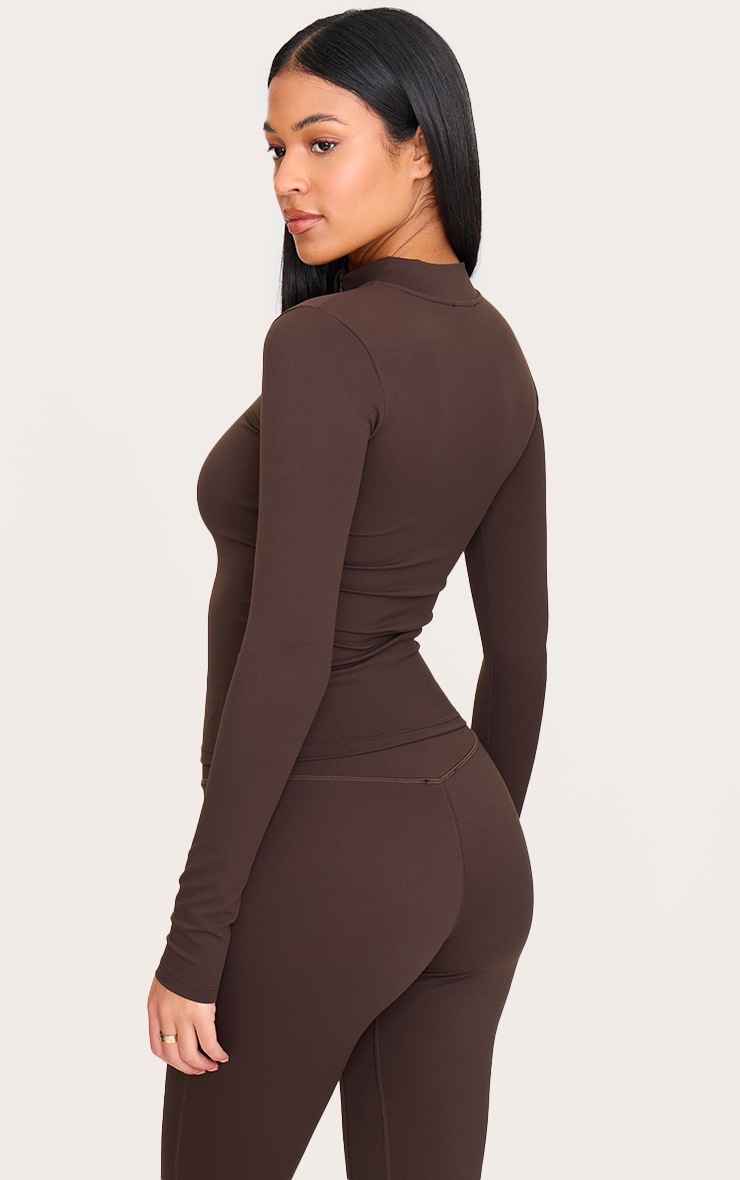Pretty Little Thing Tall Espresso Basic Sculpt Zip Jacket