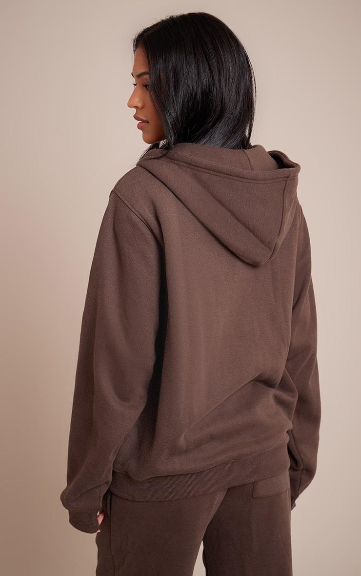 Pretty Little Thing Tall Espresso Marl Zip Through Hoodie