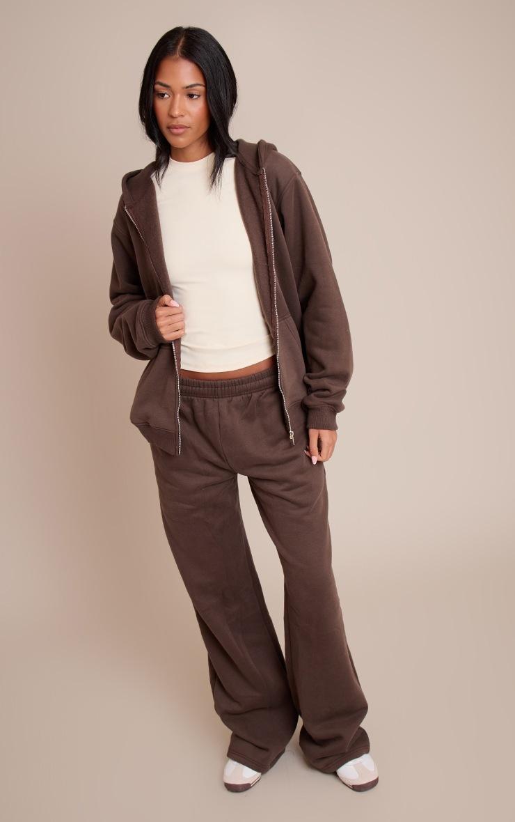 Pretty Little Thing Tall Espresso Marl Zip Through Hoodie