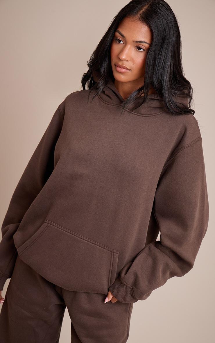 Pretty Little Thing Tall Espresso Oversized Pull Over Hoodie