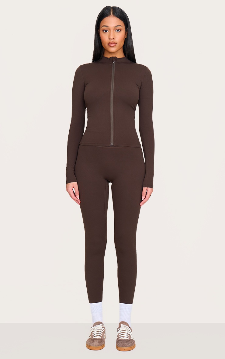 Pretty Little Thing Tall Espresso Snatched Sculpt High Waisted Gym Leggings