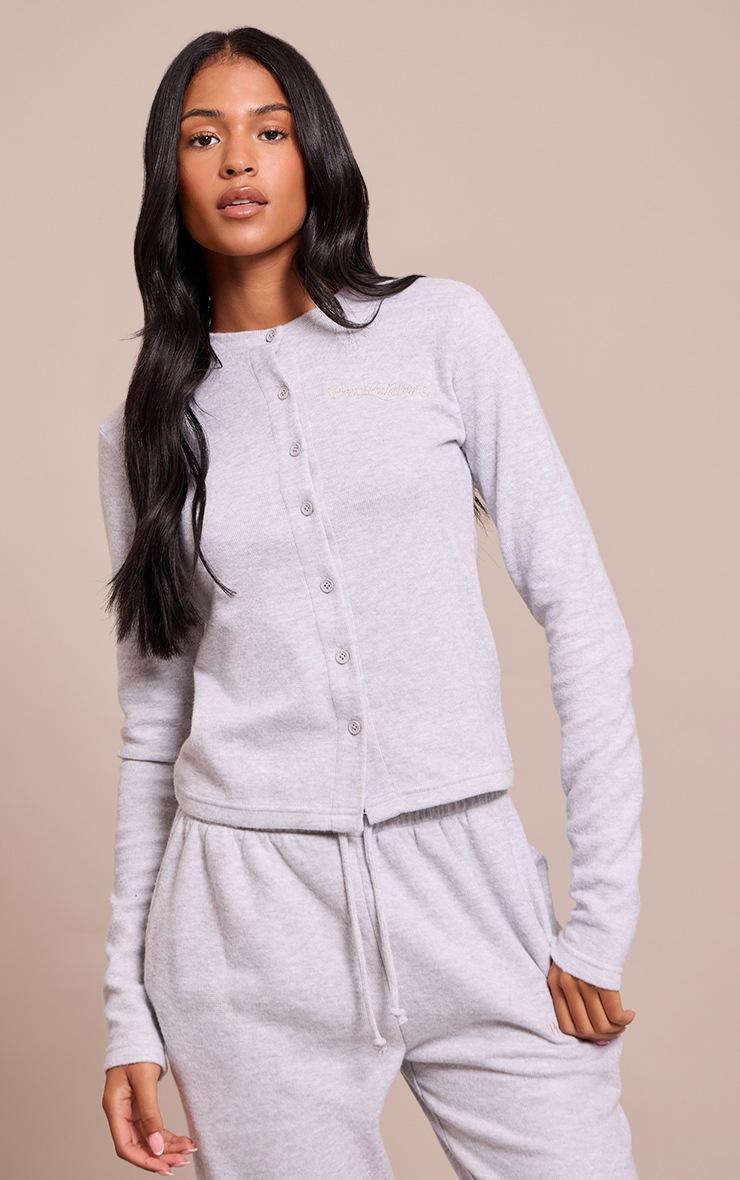 Pretty Little Thing Tall Grey Embroidered Supersoft Cardigan