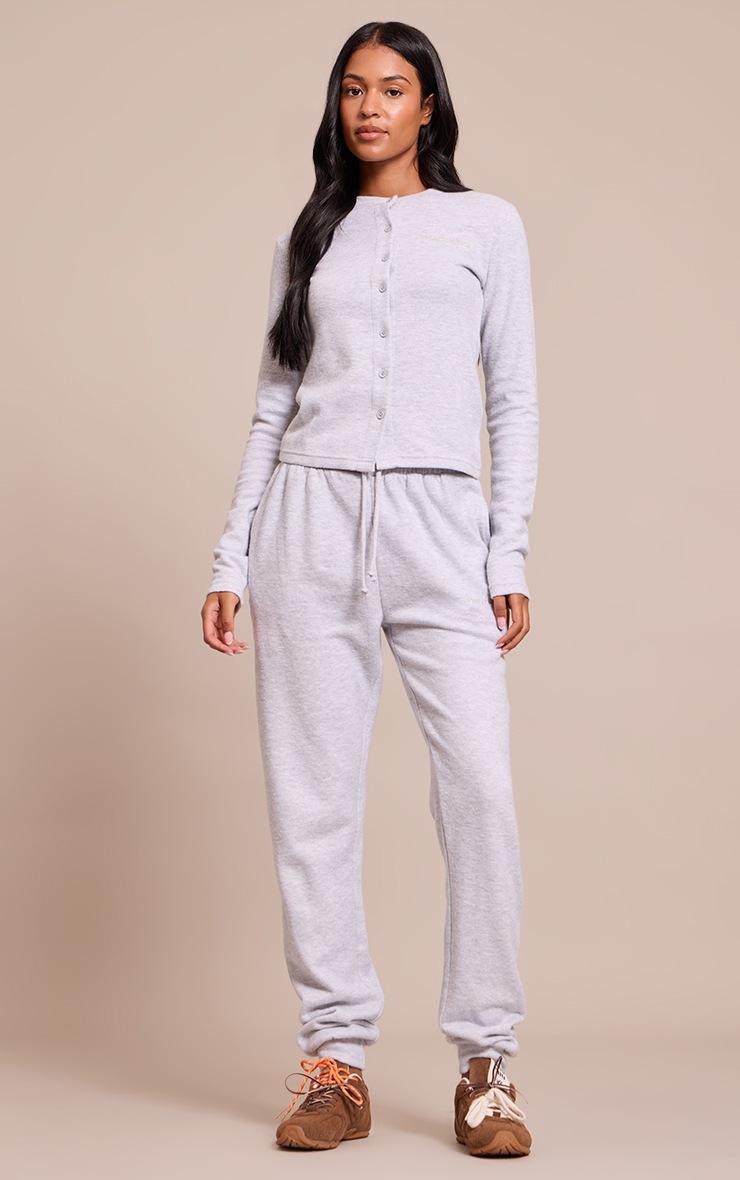 Pretty Little Thing Tall Grey Embroidered Supersoft Cuffed Sweatpants