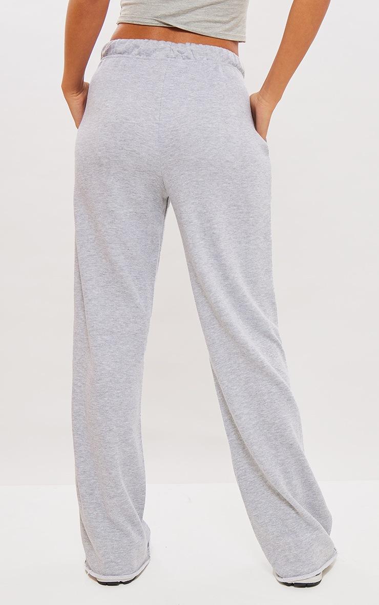 Pretty Little Thing Tall Grey Marl Basic Raw Hem Sweatpants