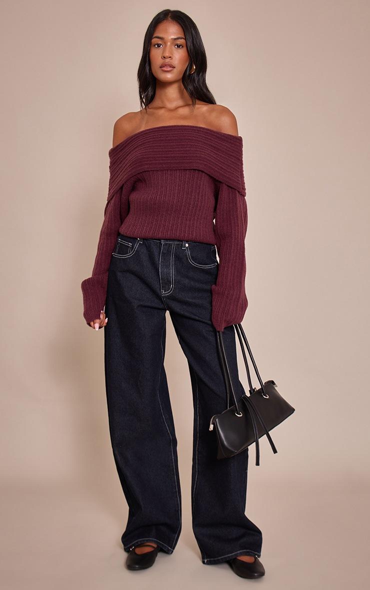 Pretty Little Thing Tall Indigo Dipped Back Waistband Boyfriend Jeans