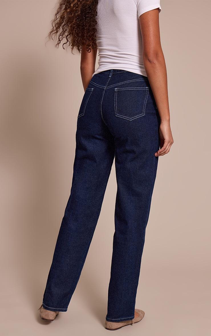 Pretty Little Thing Tall Indigo Mid Rise Wide Leg Jean