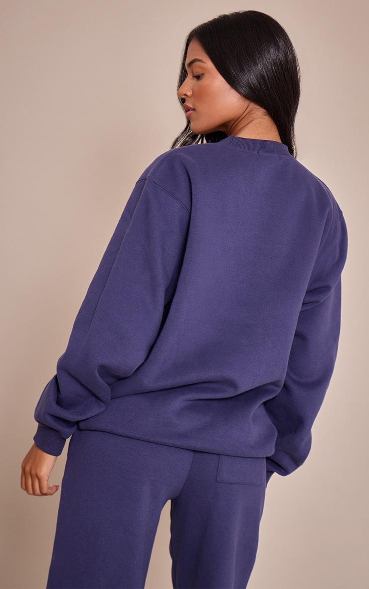 Pretty Little Thing Tall Navy Oversized Crew Sweatshirt