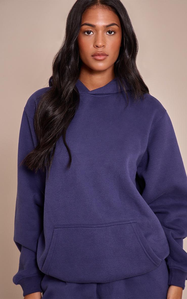 Pretty Little Thing Tall Navy Oversized Pull Over Hoodie