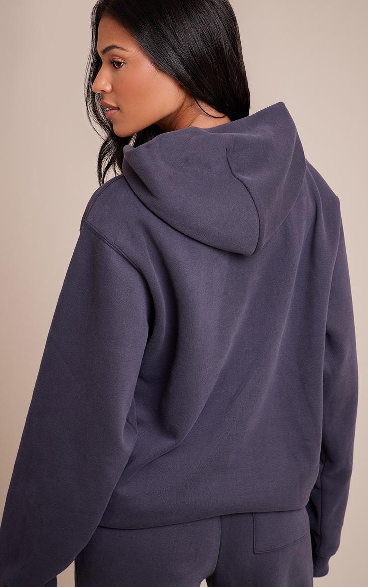 Pretty Little Thing Tall Navy Sports Club Cotton Fleece Oversized Pull Over Hoodie