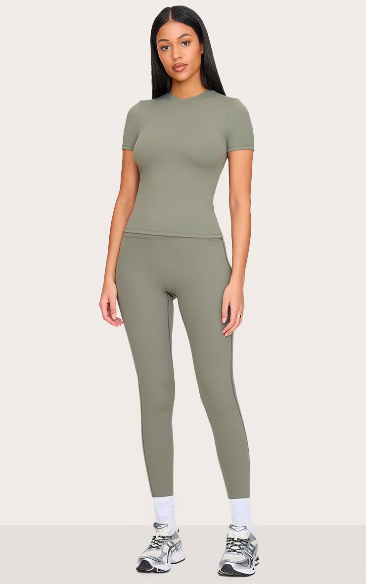 Pretty Little Thing Tall Olive Snatched Sculpt High Waisted Gym Leggings