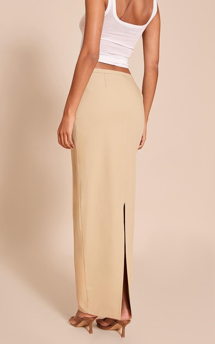 Pretty Little Thing Tall Sage Green Woven Belted Column Maxi Skirt